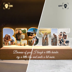 Custom Friendship Photo Collage - Personalized Photo LED Night Light