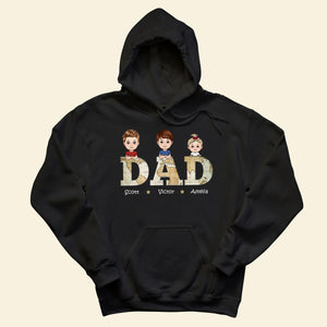 World Map Dad - Personalized Apparel - Gift For Father, Grandpa