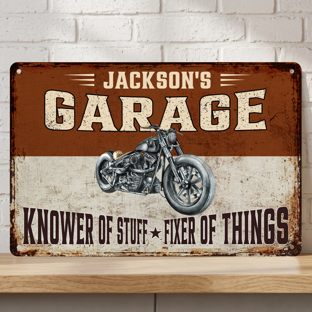 Fixer And Knower - Personalized Custom Metal Sign