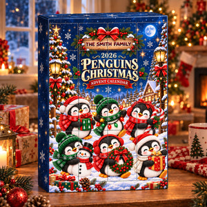 Penguins Advent Calendar 2026 - 24 Day Spirits Countdown, Acrylic Charms Blind Box - Gift For Family