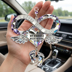 Husband Wife Memorial Car Ornament - Personalized Memorial Gifts For Couple