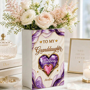 Learn From Everything You Can - Personalized Ceramic Book Vase
