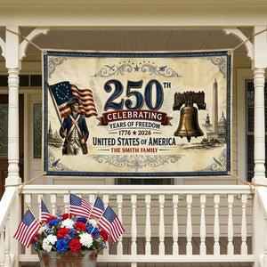 250th Celebrating Years of Freedom 1776-2026 - Polyester Outdoor Banner