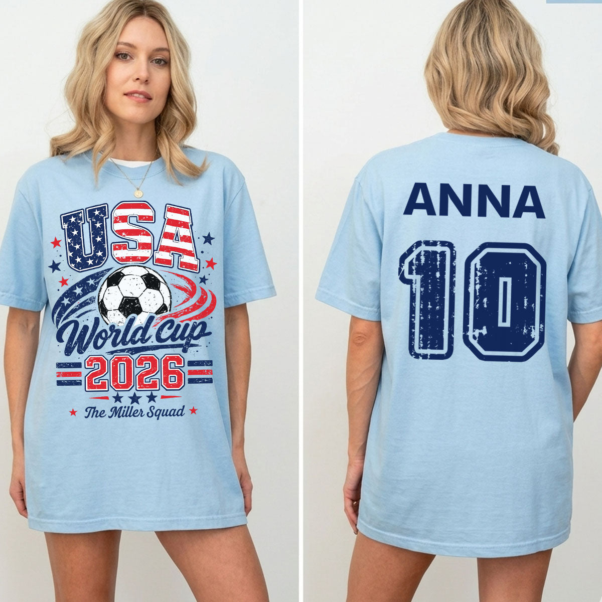 USA World Cup 2026 Family Personalized Matching Shirts - Patriotic USA Soccer Tees