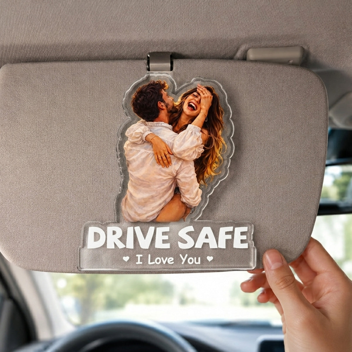 I Love You Handsome Beautiful - Personalized Custom Acrylic Car Visor Clip