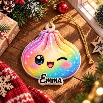 Cute Dumplings Family Christmas Funny Keepsake - Personalized Real 3d Ornament - Christmas Gift for Family