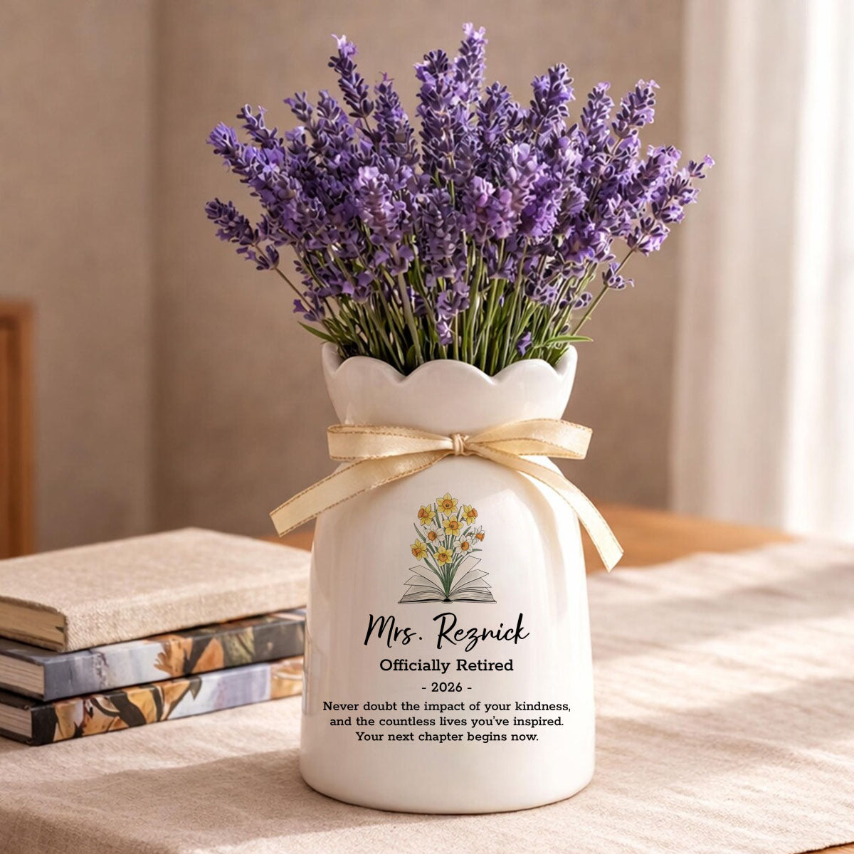 Personalized Retirement Gift For Teacher, Personalized Teacher Vase, Retirement Gift For Teacher