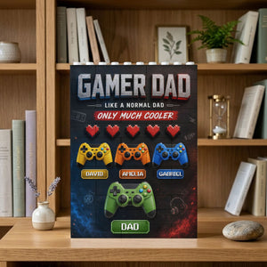 Gamer Dad - Personalized Shaped Building Brick Blocks