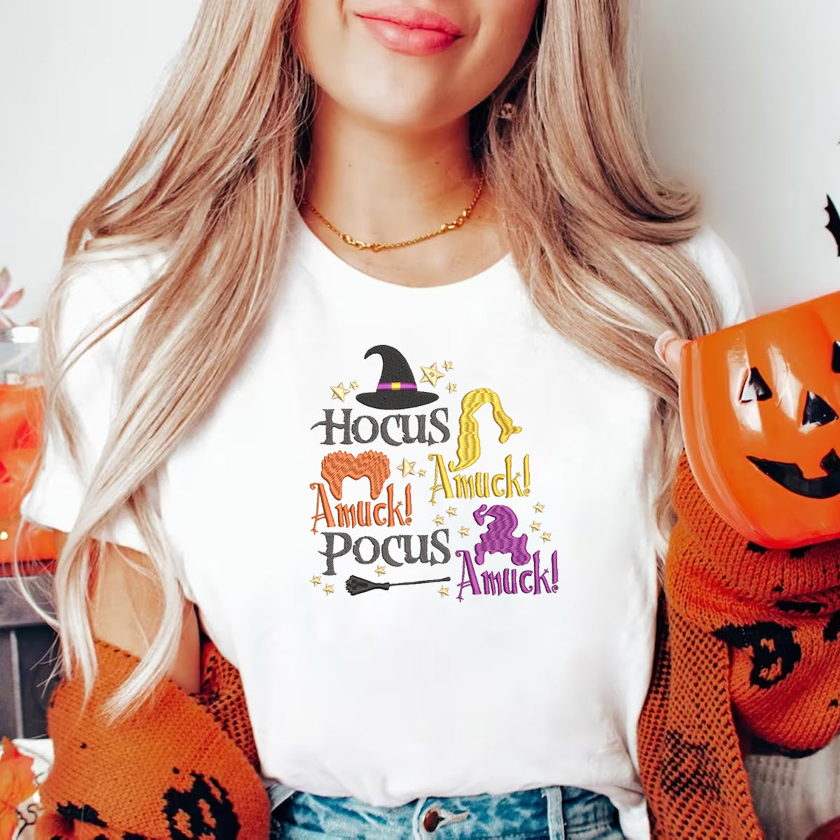 Hocus Pocus Amuck - Embroidered Shirt - Gift For Friends, Family, Halloween