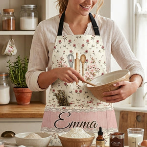 Birth Month Flower - Personalized Apron