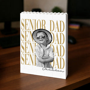 Senior Mom Custom Photo - Personalized Brick Block