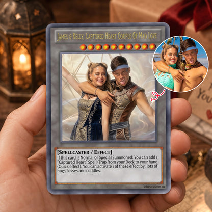 Custom Photo Wedding Gift Personalized Couple Card, Custom Photo Trading Card