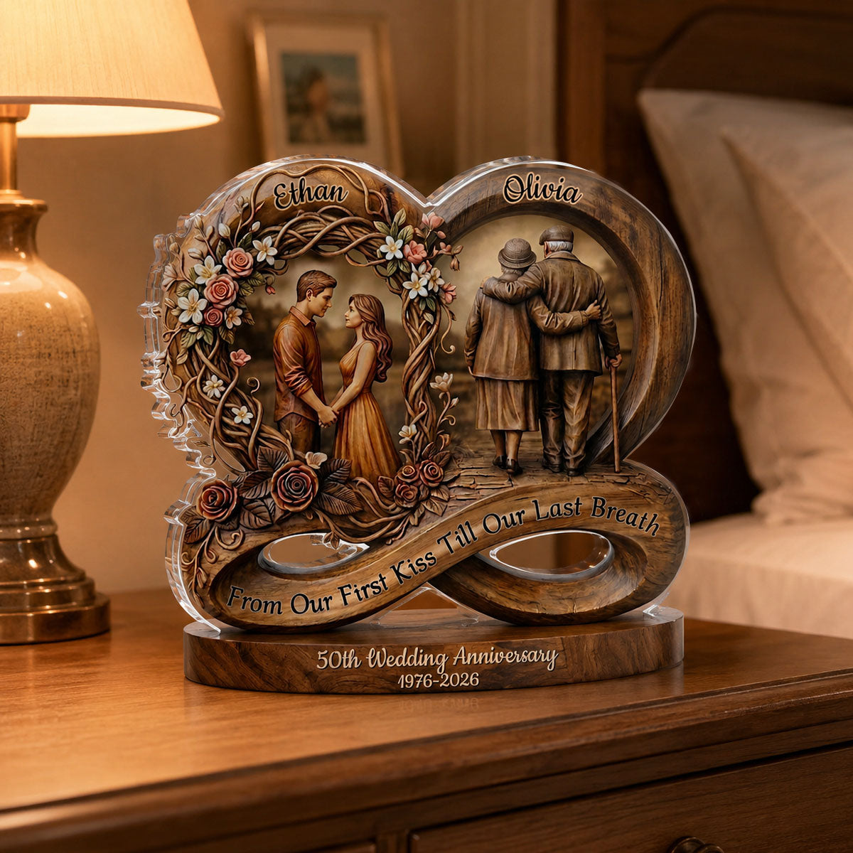 From Our First Kiss Till Our Last Breath - Personalized Acrylic Block