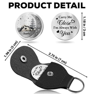 Always With You Personalized 3D Effect Pocket Hug, Dog Memorial Keychain, Custom Pet Loss Gift With Name, Pet Remembrance Gift For Dog Lover, Dog Mom