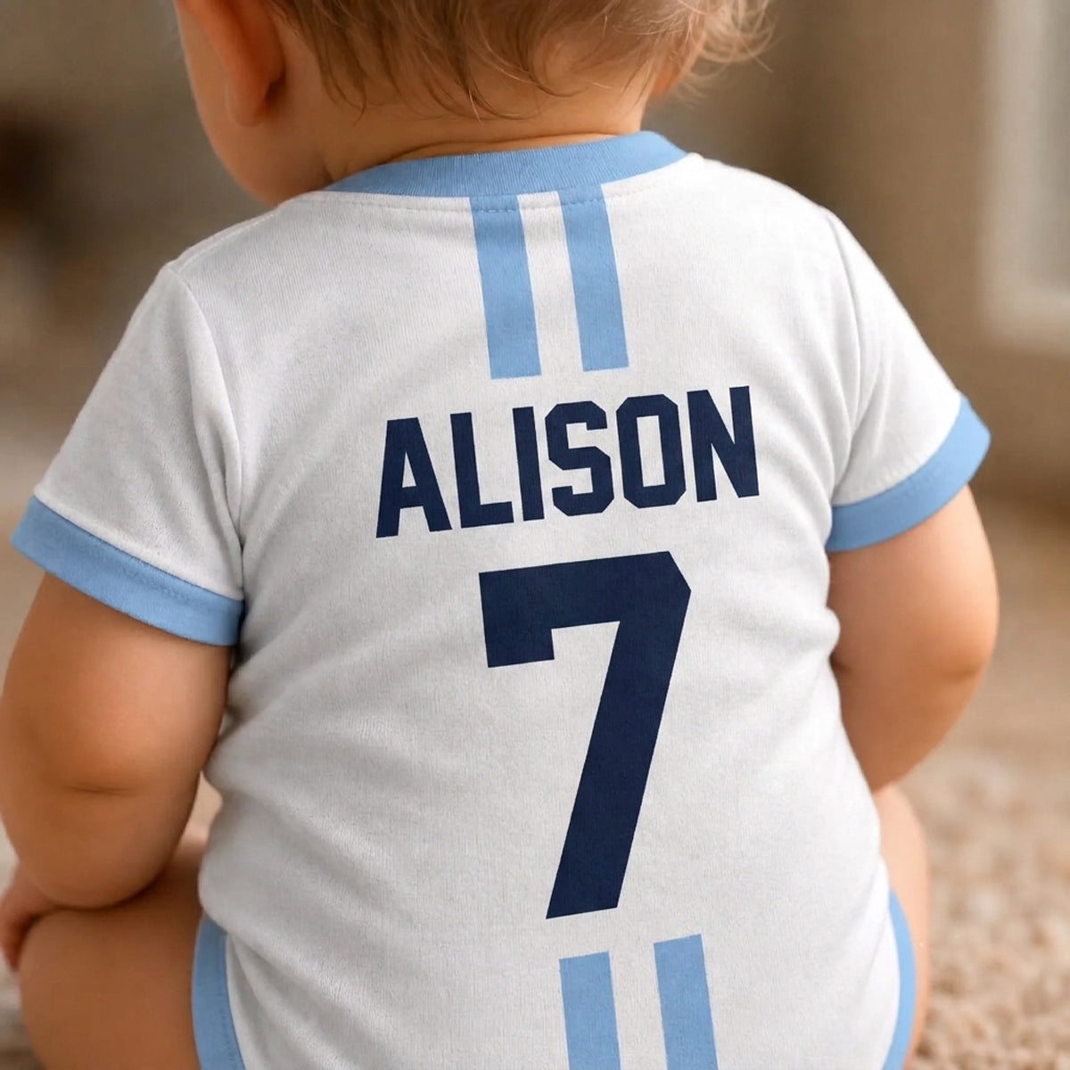 World Cup's Baby Jersey Bodysuit - Personalized Baby Shower, Gender Reveal Gifts For New Moms, New Dads, Football Lovers