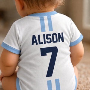 World Cup's Baby Jersey Bodysuit - Personalized Baby Shower, Gender Reveal Gifts For New Moms, New Dads, Football Lovers