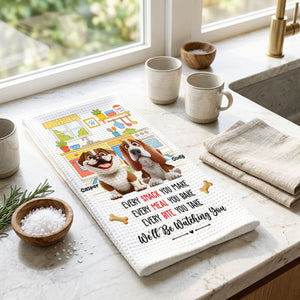 Dog Lover Custom Kitchen Towel - Personalized Birthday Gifts For Dog Cat Lovers, Dog Dad And Mom, Cat Owners
