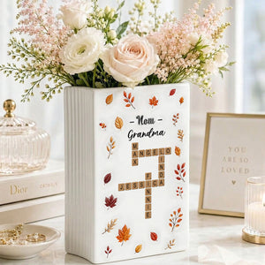 First Mom Now Nana Flower - Personalized Ceramic Book Vase