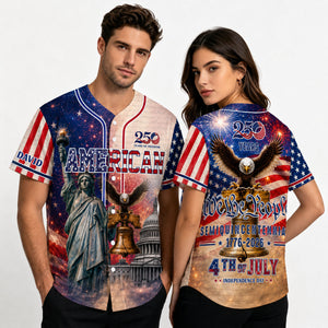 4th Of July 250TH Anniversary Celebration Custom 3D Baseball Jersey USA Special Edition 2026
