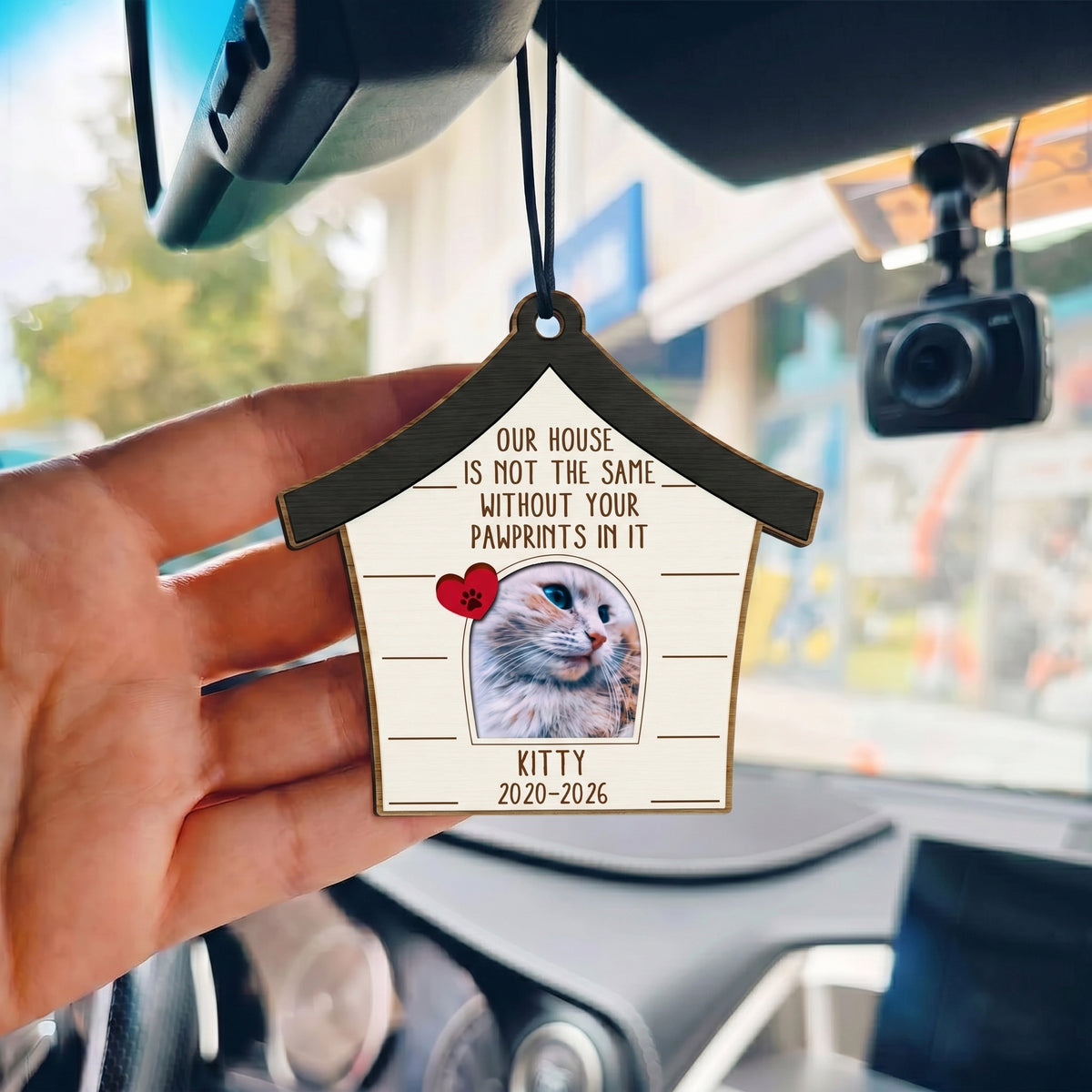 Our House Is Not The Same Without Your Pawprints In It - Personalized Wooden Ornament