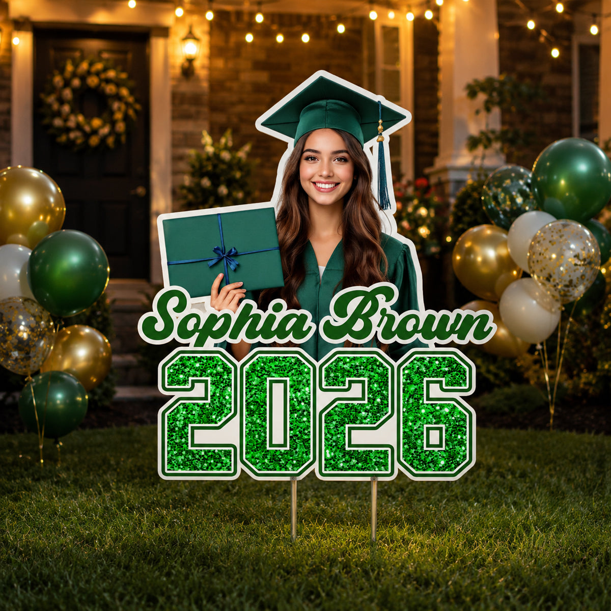 Custom Graduation Yard Sign 2026 Personalized Name Class of 2026 Lawn Sign with Photo Senior Grad Decor Outdoor High School College Gift