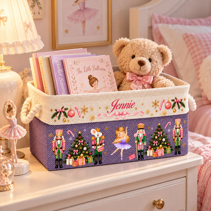 Nutcracker, Ballet, Christmas Organizer, Gift For Ballet Lover, Ballerina - Personalized Storage Basket