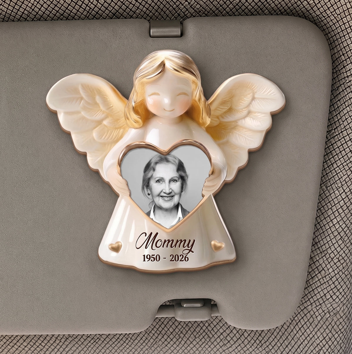 Custom Photo In Loving Memory Of A Gentle Soul - Memorial Personalized Custom Car Visor Clip - Sympathy Gift For Family Members