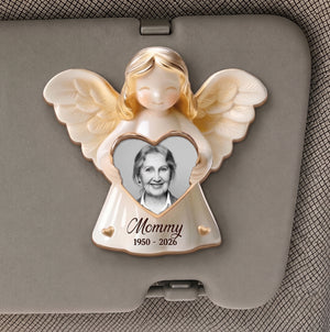 Custom Photo In Loving Memory Of A Gentle Soul - Memorial Personalized Custom Car Visor Clip - Sympathy Gift For Family Members