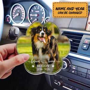 Custom Photo Forever In My Heart - Personalized Custom Shaped Acrylic Car Visor Clip