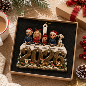 Home Is Where We Gather - Family Ornament - Real 3D Raised Ornament