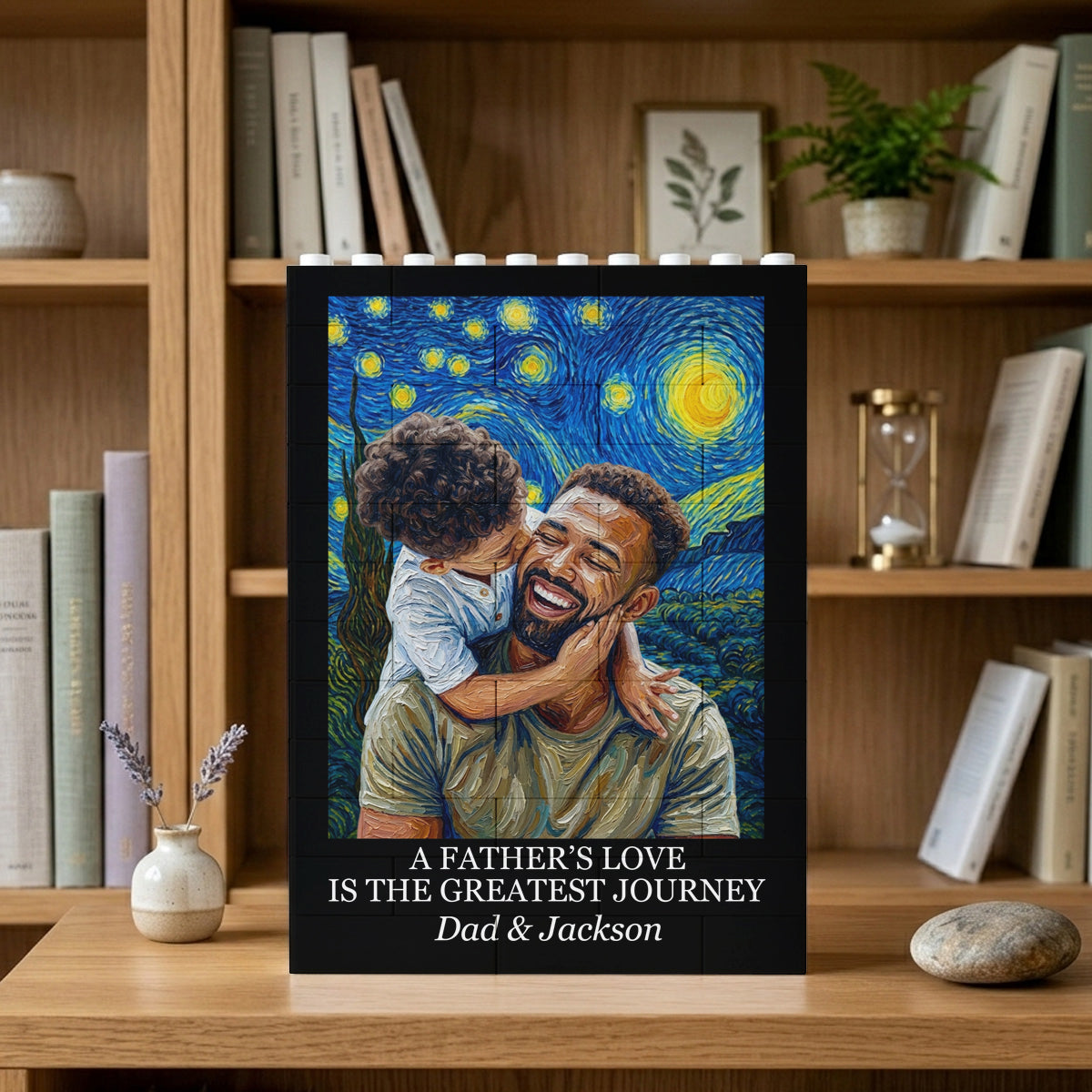 Custom Photo Starry Night - Personalized Brick Block