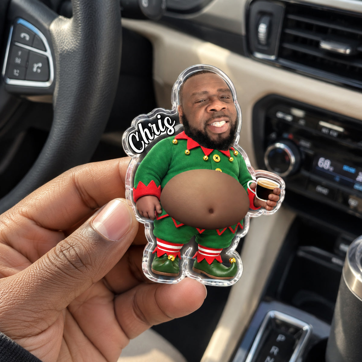 Funny Belly Heroes - Personalized Squishy Acrylic Car Vent Clip
