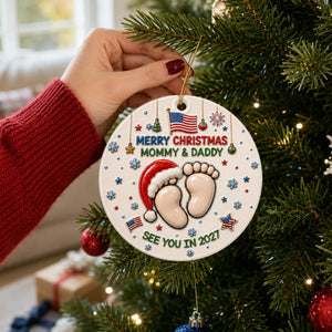 Welcome To Your Little World - New Mom New Born Ornament - Real 3D Raised Ornament