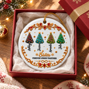 Family Names Christmas Tree - Real 3D Raised Ornament