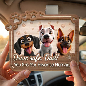 A Reminder From Your Furry Best Friend - Dog & Cat Personalized Custom Car Visor Clip - Gift For Pet Owners, Pet Lovers