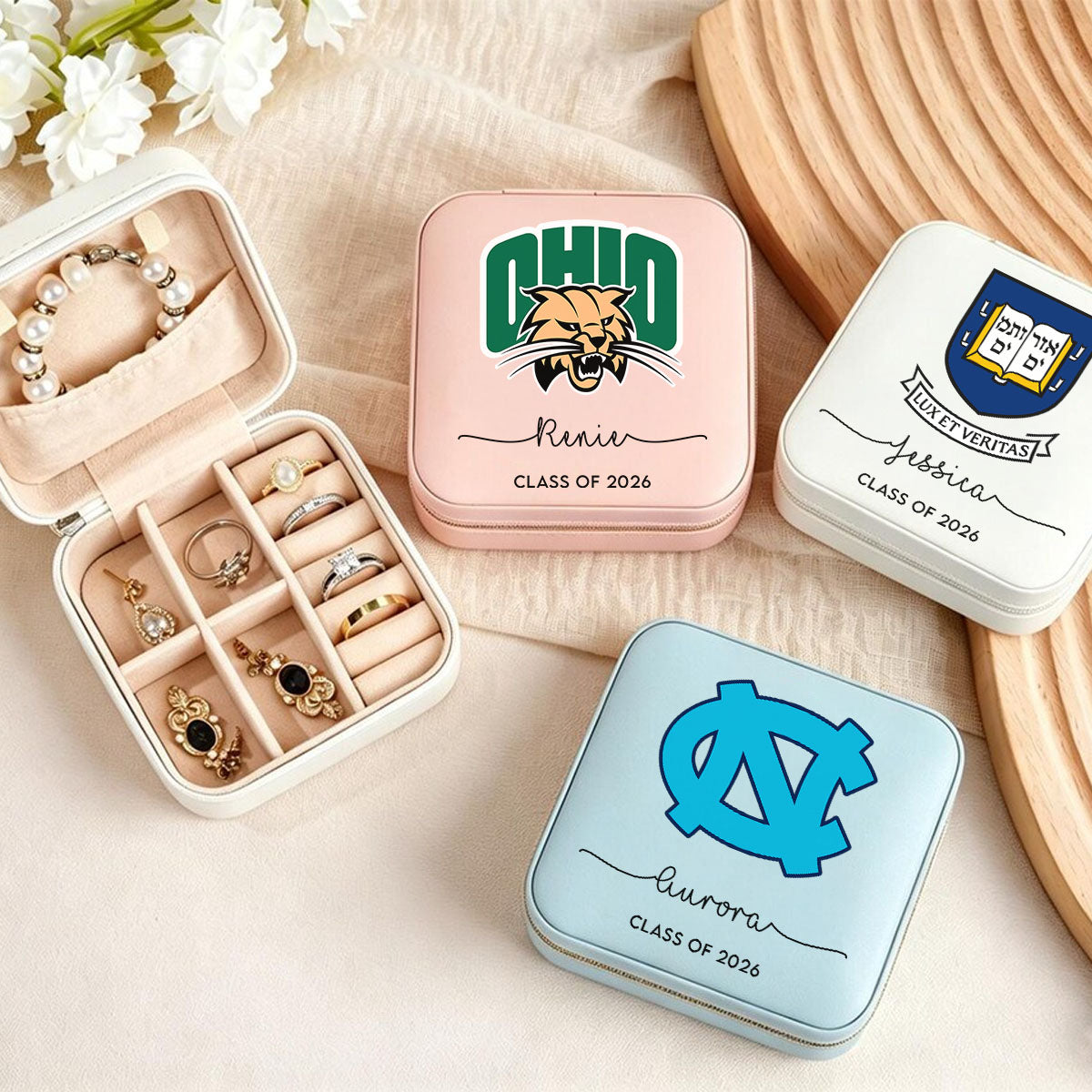 Personalized University Logo Jewelry Box - Graduation Gifts