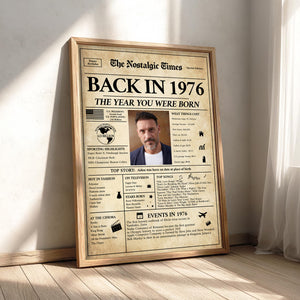 Back In 1976 The Year You Were Born - Personalized Poster For 50th Birthday Gifts