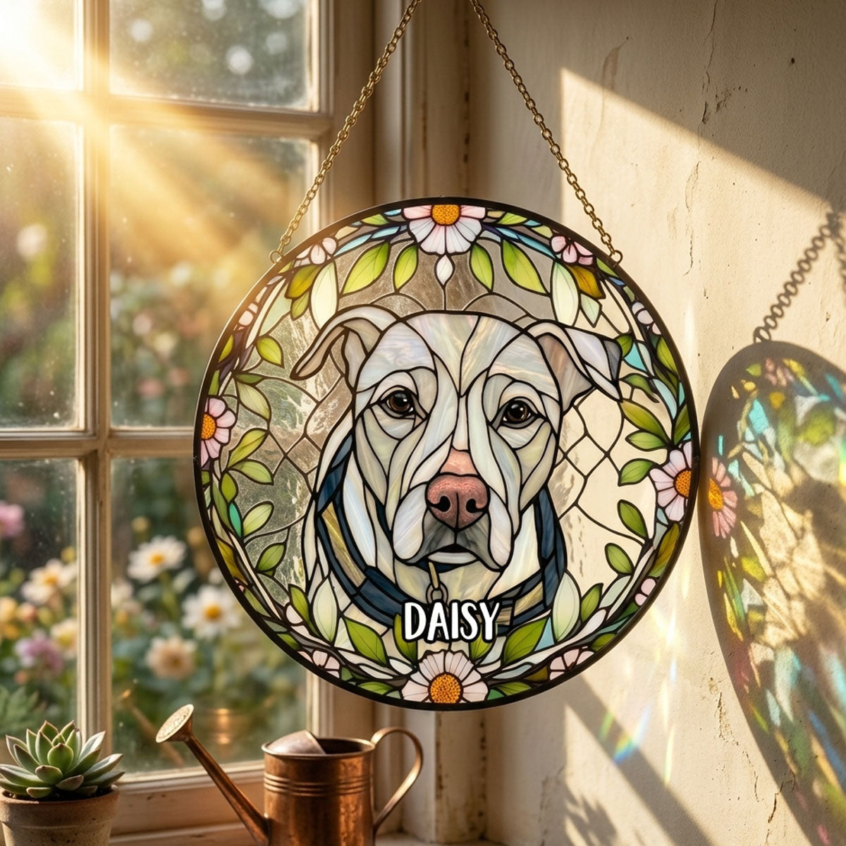 Forever In My Heart, Dear Friend - Memorial Stained Glass Window Hanging Suncatcher