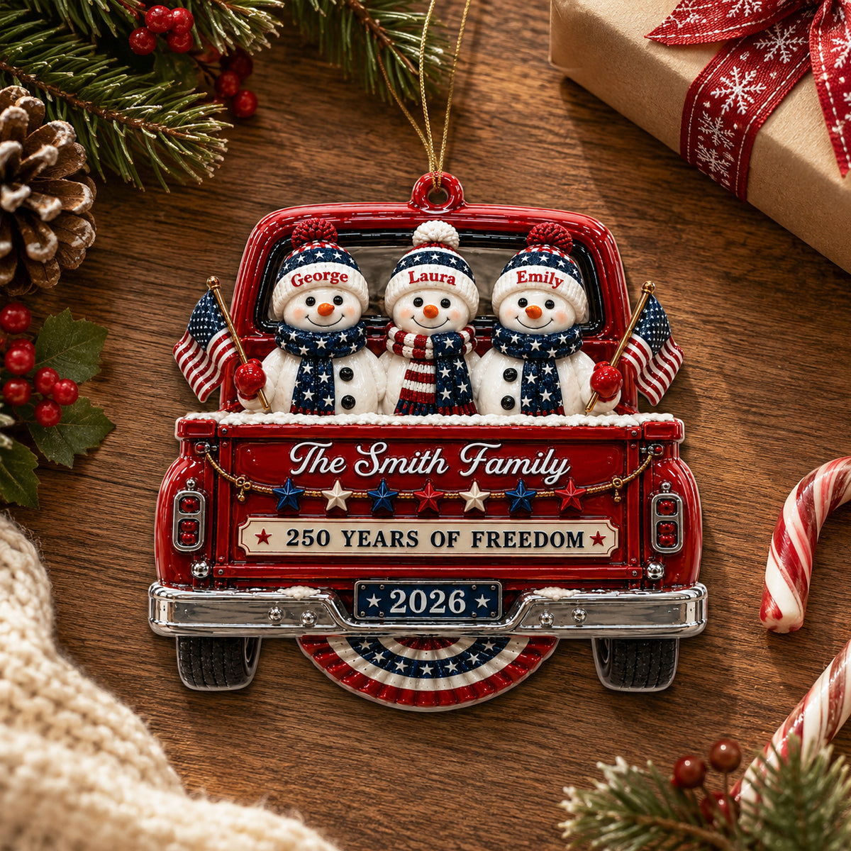 Driven By Love United By Freedom - Real 3D Raised Ornament