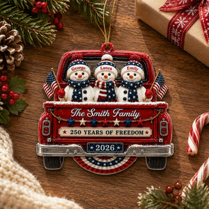 Driven By Love United By Freedom - Real 3D Raised Ornament