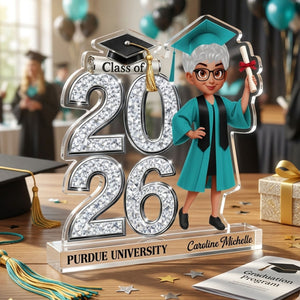 Shine Effect 2026 Senior Graduation - Personalized Acrylic Block - Graduation Gift
