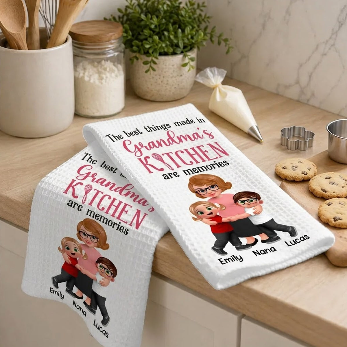 The Best Things Made In Grandma Kitchen - Personalized Custom Kitchen Towel