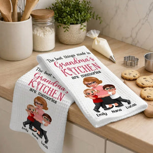 The Best Things Made In Grandma Kitchen - Personalized Custom Kitchen Towel