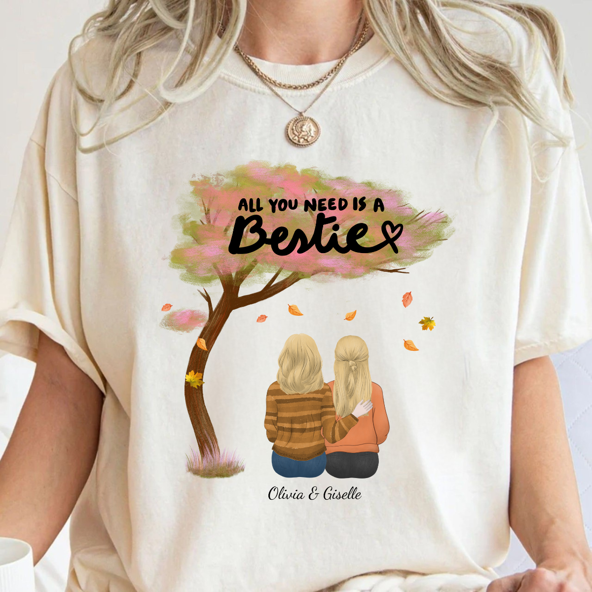 All You Need Is A Bestie - Personalized Shirt - Gift For Bestie, Best Friend, Fall Season banner4.png