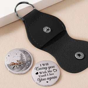 Always With You Personalized 3D Effect Pocket Hug, Dog Memorial Keychain, Custom Pet Loss Gift With Name, Pet Remembrance Gift For Dog Lover, Dog Mom