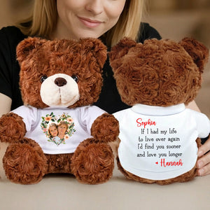 Love You Longer Custom Photo - Personalized Teddy Bear