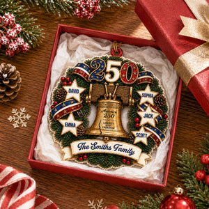 Guided By Love And Liberty 250 Years Of Freedom Ornament - Real 3D Raised Ornament
