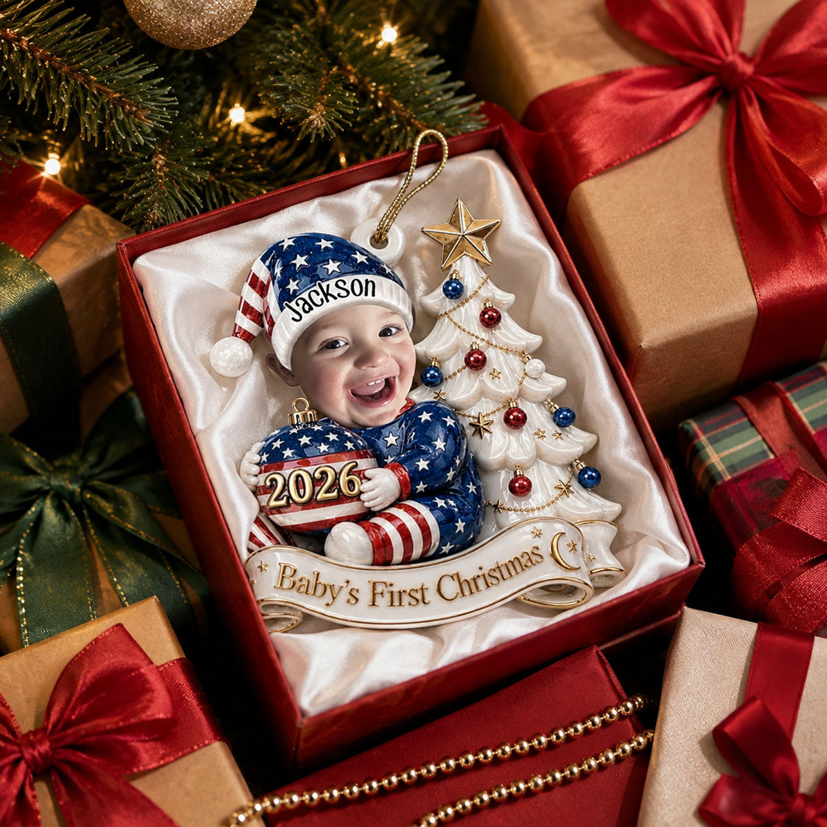 Baby First Year - Real 3D Raised Ornament