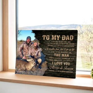 Deer Hunting Gift For Dad From Son I Am Because You Are Personalized Canvas Home Decor