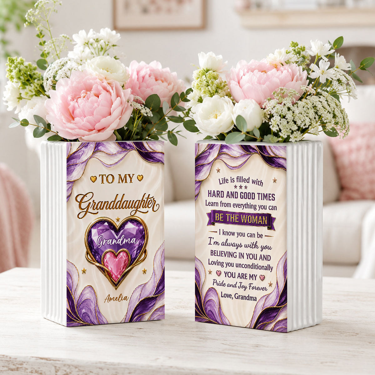 Learn From Everything You Can - Personalized Ceramic Book Vase